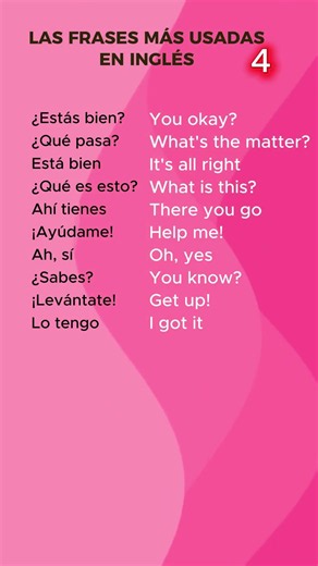 CURSO DE INGLÉS GRATIS | FRASES MÁS USADAS EN INGLÉS GRATIS | Aprende Inglés Gratis | Video 4