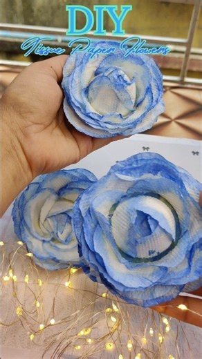 DIY Tissue Paper Flowers 🌺#shorts #shortsfeed #craft #papercraft