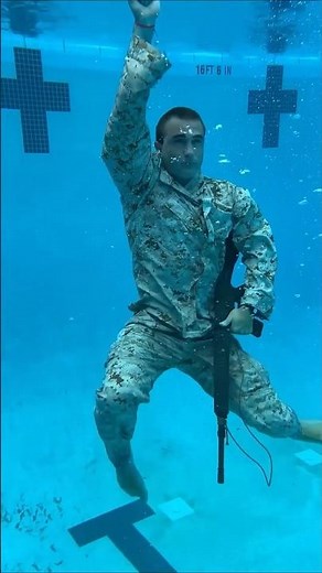Recon Marines’ Intense Pool Drill Challenge #marine #usarmy #shorts
