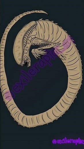 Alien #drawing #art #artwork #fanart #digitalart #artist #alien #scifi #facehugger #xenomorph