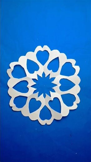 How to make Snowflakes at home with paper❄️ #shorts #snowflake
