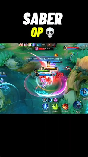 SABER Noob Nahi Hai 😈 | Ye Secret Op Hai 😱 #mlbbshorts #mlbbtips #sgspark