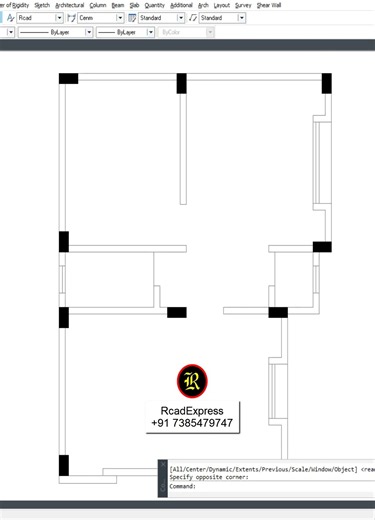 Auto Column placing & numbering in AutoCad l RcadExpress