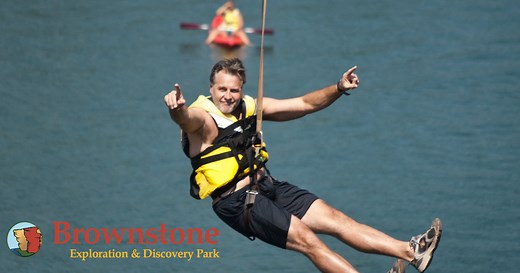 Zip Lines - Start high, ride fast and go long at Brownstone Park