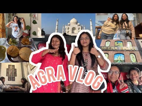 AGRA VLOG Day 1 ❤️ First Time at Taj Mahal | Cafés, Shopping & Solo Travel Diaries