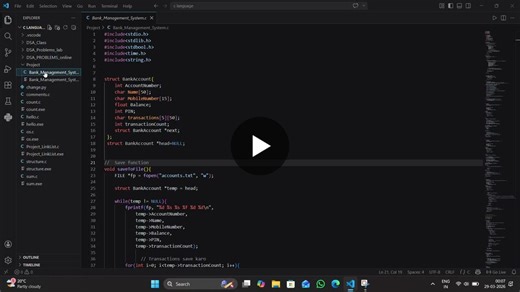 🚀 Project: Bank Management System Using C I recently developed a Bank Management System using C language, designed to simulate real-world banking operations for learning and practical purposes… | Abhishek Raj