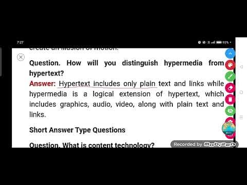 How will you distinguish hypermedia from hypertext?