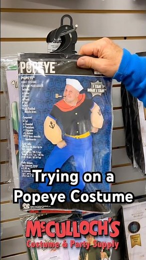 Trying on a Popeye Costume. #shortvideo #costume #short