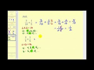 Adding Fractions Introduction - Positive Only