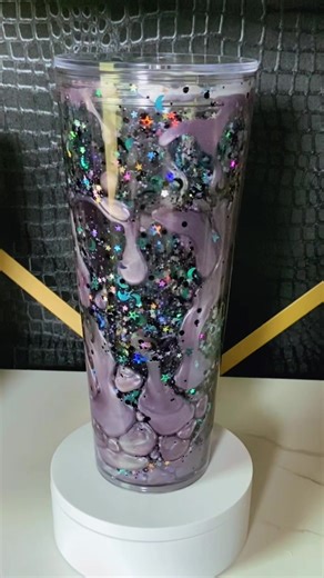 DIY Snow Globe Lava Drip Tumbler Tutorial