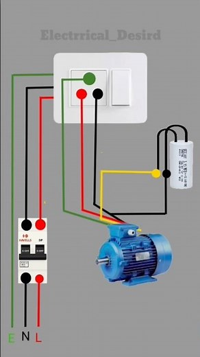 How to Wire a Single Phase Motor (Explained Visually) #short