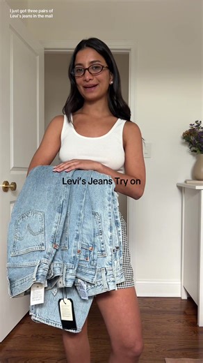 Levi’s jeans try on🩵 | levi's jeans