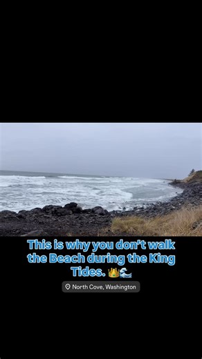 Northwest Adventurer (NWA) on Instagram: "A time lapse of the King Tides on January 3rd, 2026. #ocean #hightide #roadtrip #beach #timelapse"