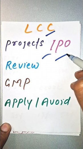 LCC Projects IPO Review | Apply or Avoid | GMP Today | Listing Gain (Expected)