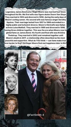 🎬 ROGER MOORE: 4 MARRIAGES & THE REAL LOVE LIFE OF JAMES BOND 💔❤️