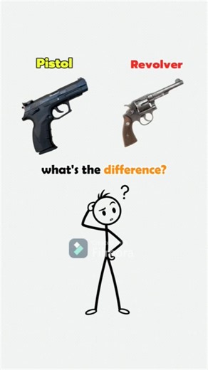 Whats the difference between pistol and revolver.