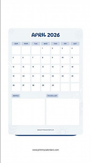 Printable April 2026 Calendar (US) | A4 & Letter Size | April 2026 Calendar Printable | Free PDF
