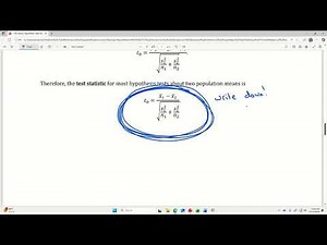 3.8 Hypothesis Tests About Two Means (Introduction to Statistics)