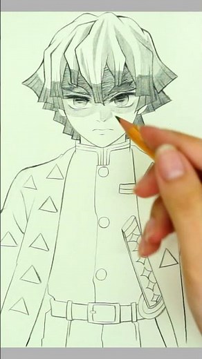 Zenitsu Agatsuma Pencil Drawing – Demon Slayer Sketch Tutorial #Zenitsu #DemonSlayer #shorts