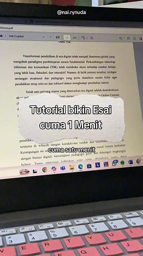 Tutorial bikin Esai cuma 1 Menit #esai #makalah #tutorial #kuliah #microsoftword