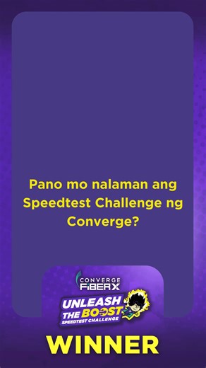 43K views · 159 reactions | Check out how our latest Speedtest Challenge winner did what it takes to win big! Take a speed test via Ookla (www.speedtest.net) every day for more chances of winning!| Visit https://cnvrge.co/UNLEASHME for full mechanics.. Promo Period: April 16 - December 30, 2024. DTI Fair Trade Permit No. FTEB-191026 Series of 2024 | Converge FiberX | Facebook