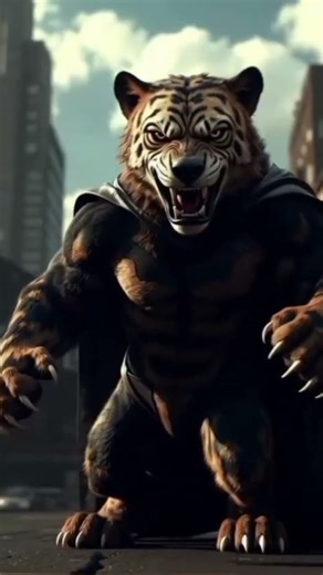 "Tiger vs Dog Hybrid: The Ultimate Wild Clash"#explore #shorts #ai #viral