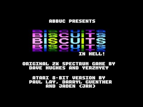 Biscuits in Hell! (2020) - A modern ZX Spectrum game for Atari 8-bit!