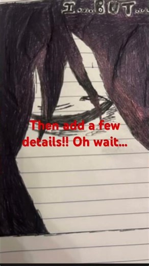 How to NOT draw L from death note💔💔 #deathnote #l #ldeathnote #drawing #funny #fypage