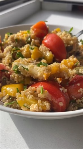 You will not believe how good this quinoa salad turned out