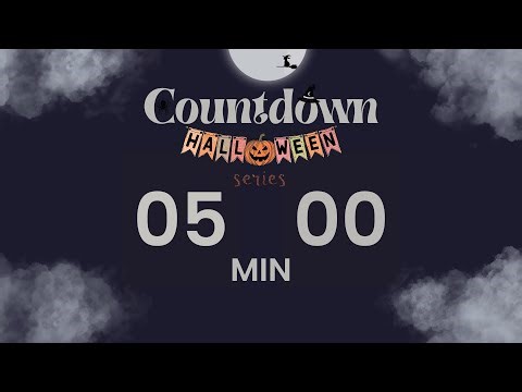 🕰 5-Minute Countdown Timer | Midnight Hour Halloween Series 🌙 Quick Focus Countdown