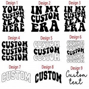 Custom Wavy Font SVG PNG: Groovy Text (digital Download) - Etsy
