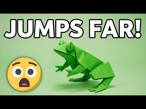 How to Make a Jumping Origami Frog That Really Jumps! 🐸 Easy & Fun DIY Tutorial! Easy Origami