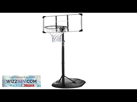 Portable Basketball Hoop System Stand Height Adjustable 7.5ft 9.2ft 32 Inch