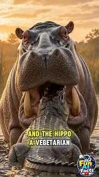 Who would win? A hippo or a CROCODILE? — the bite king still loses 🦛