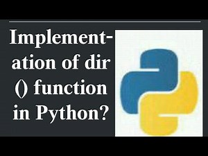 dir () function in python || working of dir () function ||