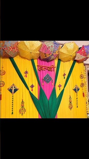 Haldi decoration ideas at home/Haldi decoration/DIY haldi function stage decoration/Haldi home decor