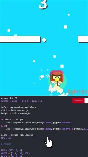 Create Angry Sky Bird game by Python #shorts #python #programming