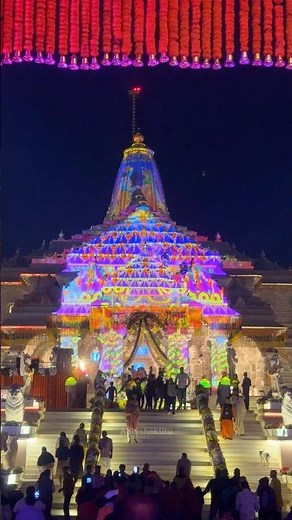 Ayodhya ram mandir laser show/Ayodhya ram mandir dhwajarohan