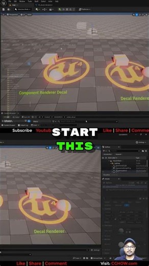 Create Rotating Decals in Unreal Engine! #shorts