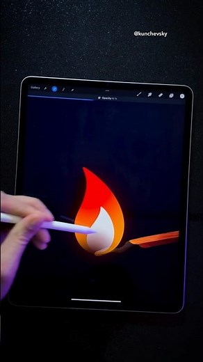 Best fire tutorial for beginners 🔥😳 #procreate #animation