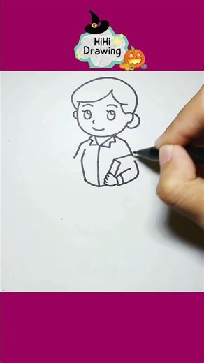 How To Draw a Teacher Easily #teacher #profession #hihidrawing #drawingtutorial #drawing