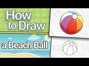 How to Draw a Beach Ball | Step by Step Tutorial for Kids 🏖️