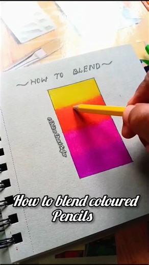 How to blend coloured pencils ✨Art tips #art#painting #youtubeshorts#blending#coloredpencils#airtist