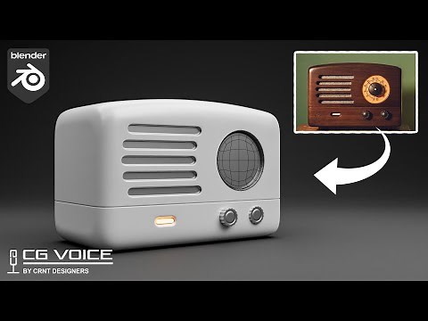 How to model this Vintage Radio design in blender _ blender radio modeling