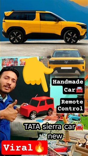 Tata Sierra RC Car Made from Cardboard | Powerful Remote Control #shorts #trending #diy #yt