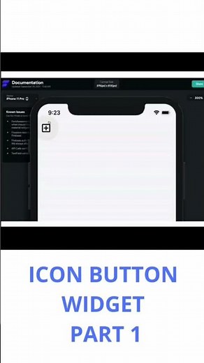 FLUTTERFLOW ICON BUTTON WIDGET PART 1 #flutterflow #videotutorial #flutter #shorts #iconbutton
