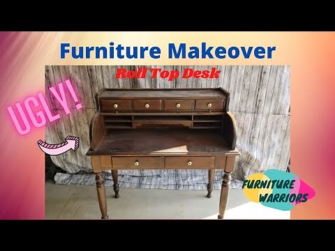 DIY Furniture Makeover - Flipping a Roll Top Desk from FB Marketplace.