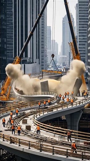 Crane Fails to Lift Concrete Mixer Truck, Falls! 😱"