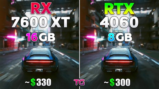 RTX 4060 vs RX 7600 XT - Test in 10 games