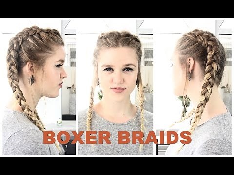 Double Dutch Braid TUTORIAL a la Kim Kardashian - BOXER BRAIDS - DEUTSCH
